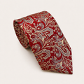 A rolled George Neale red and champagne floral silk tie.