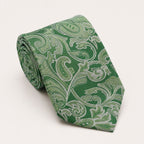 A rolled George Neale green floral silk tie.