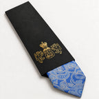 Cobalt Blue Floral Silk Tie in George Neale premium packaging