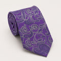 A rolled George Neale violet floral silk tie.