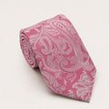 A rolled George Neale hot pink floral silk tie.