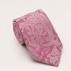 A rolled George Neale hot pink floral silk tie.