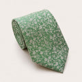 A rolled George Neale sage floral silk tie.