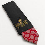 Red Patterned Silk Tie in George Neale premium packaging
