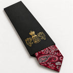 Burgundy Paisley Silk Tie in George Neale premium packaging