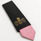 Pink Paisley Silk Tie in George Neale premium packaging