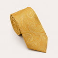 A rolled George Neale gold paisley silk tie.