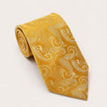 A rolled George Neale gold paisley silk tie.