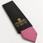 Pink and Gold Polka Dot Silk Tie in George Neale premium packaging