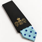 Blue Polka Dot Silk Tie in George Neale premium packaging