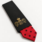 Red Polka Dot Silk Tie in George Neale premium packaging