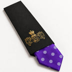 Royal Purple Polka Dot Silk Tie in George Neale premium packaging
