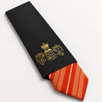 Orange Stripe Silk Tie in George Neale premium packaging