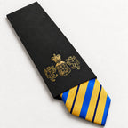 Yellow and Blue Stripe Silk Tie in George Neale premium packaging