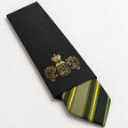 Green Stripe Silk Tie in George Neale premium packaging